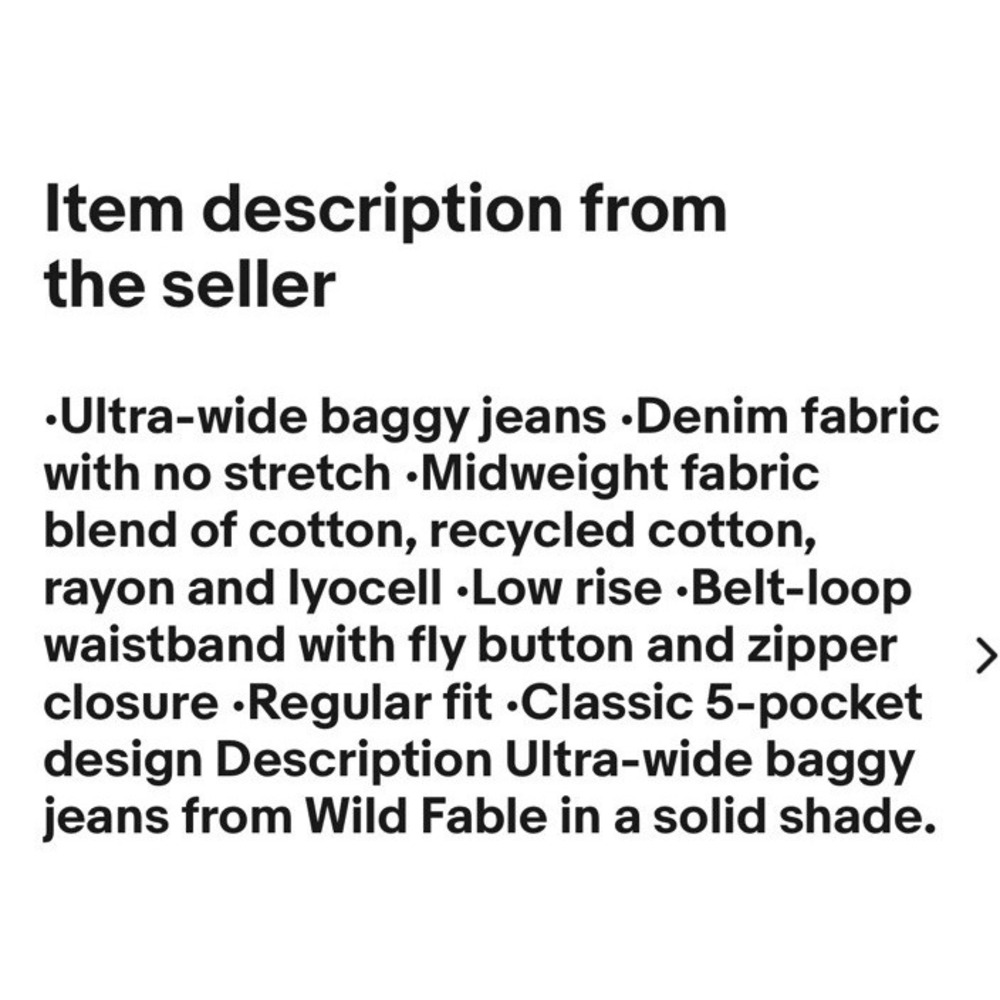 Women's Size 14 Mid-Rise Ultra Wide Leg Baggy Jeans - Wild Fable Light Wash Lace - Picture 4 of 7
